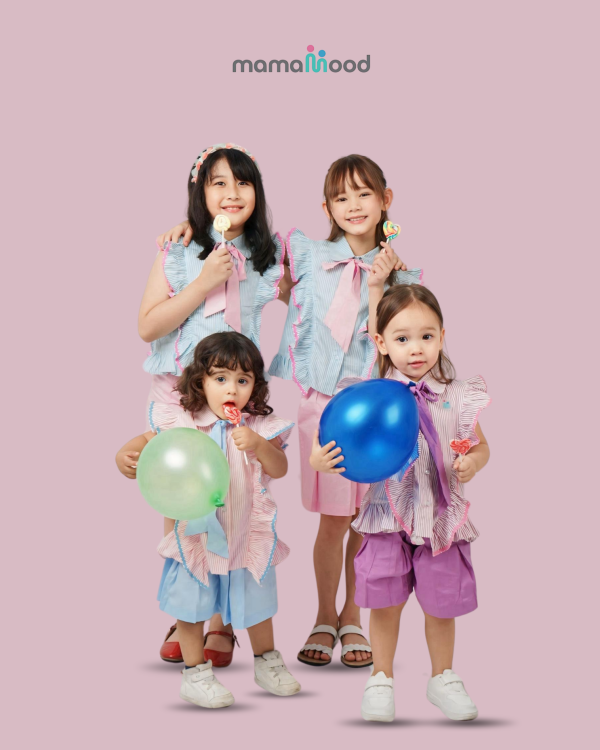 Beau Stripe Set / Baju Stripe Anak / Baju Anak Casual